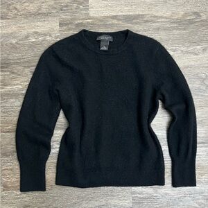 Investments Women's Black Crew Neck Cashmere Sweater Size Medium